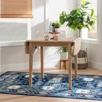 Natural Wood Drop Leaf Dining Table