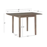 Natural Wood Drop Leaf Dining Table