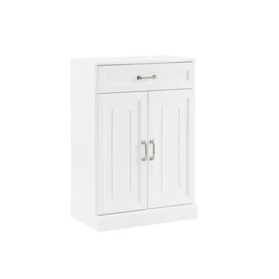 White Wood Panel -Door Cabinet