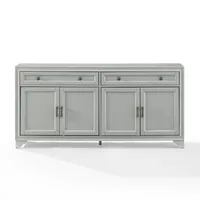 Gray Wood 4-Door Sideboard Cabinet