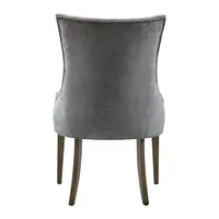 Chenille Curved Back Dining Chairs