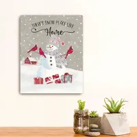 Snowman Home Christmas Wall Plaque