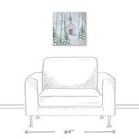 Snowy Church Canvas Art Print