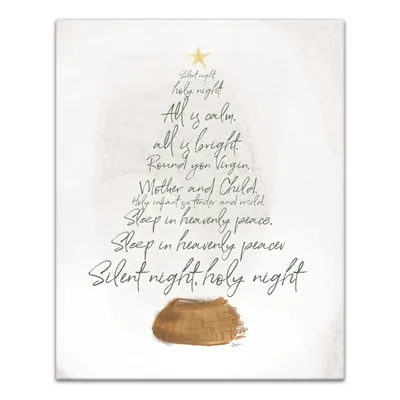 Silent Night Tree Canvas Art Print