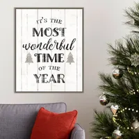 Most Wonderful Time Framed Canvas Print