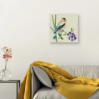 Mixed Media Bird I Framed Canvas Art Print