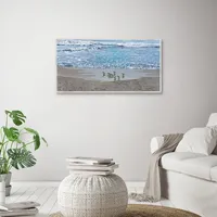 Sandpiper Morning Framed Canvas Art Print