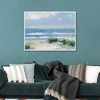 Coastal Breezes Framed Canvas Art Print