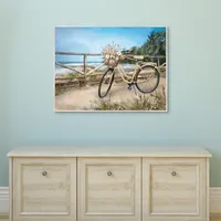 Beachside Ride Framed Canvas Art Print