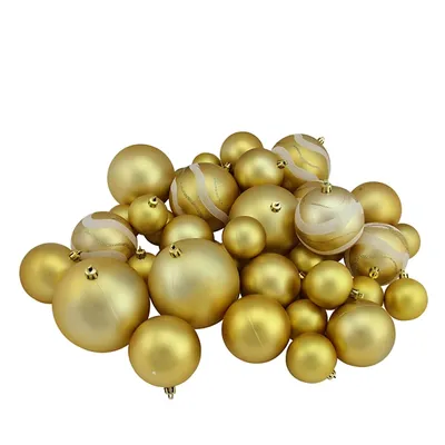 Gold Shatterproof Ball 39-pc. Ornament Set