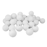Shiny White Shatterproof Ball Ornaments, Set of 60