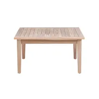 Square Natural Wood Slatted Outdoor Coffee Table