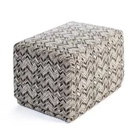 Zig Zag Upholstered Ottoman