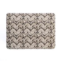 Zig Zag Upholstered Ottoman