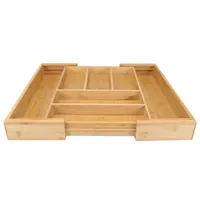 Bamboo Expandable Utensil Drawer Organizer