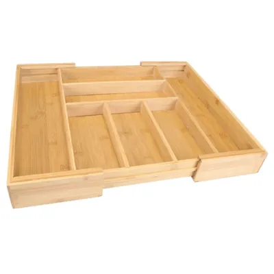 Bamboo Expandable Utensil Drawer Organizer