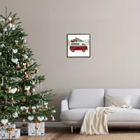 Festive Christmas Van Framed Art Print