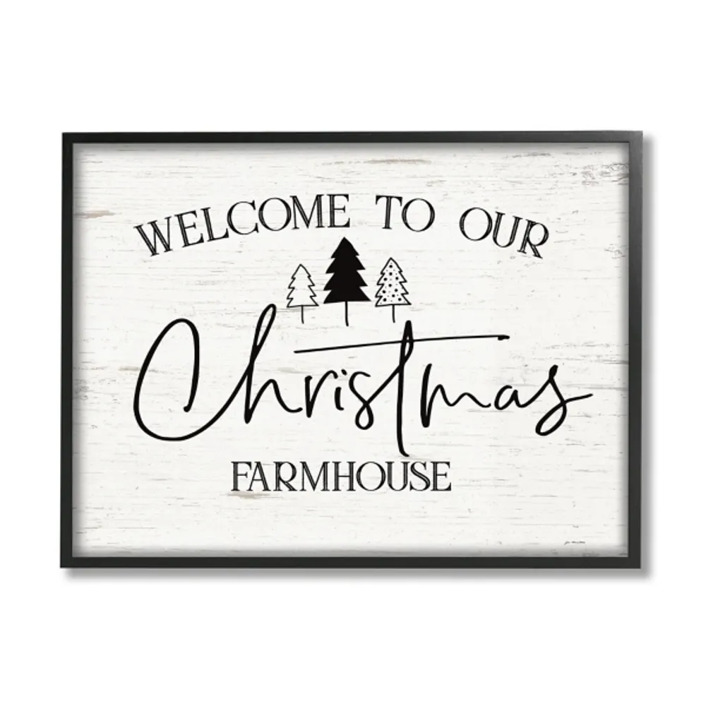 Welcome to Our Christmas Farmhouse Wall Plaque