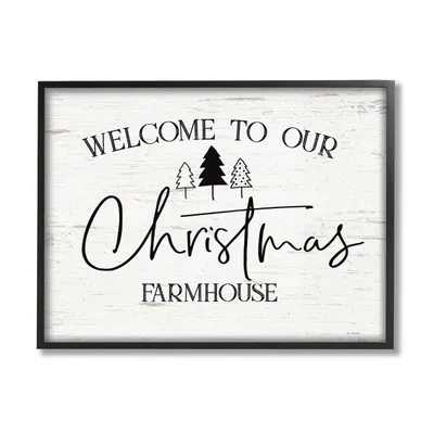 Welcome to Our Christmas Farmhouse Wall Plaque