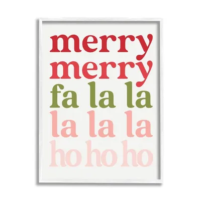 Merry Merry Fa La La Wall Plaque