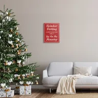 Reindeer Parking Canvas Wall Plaque