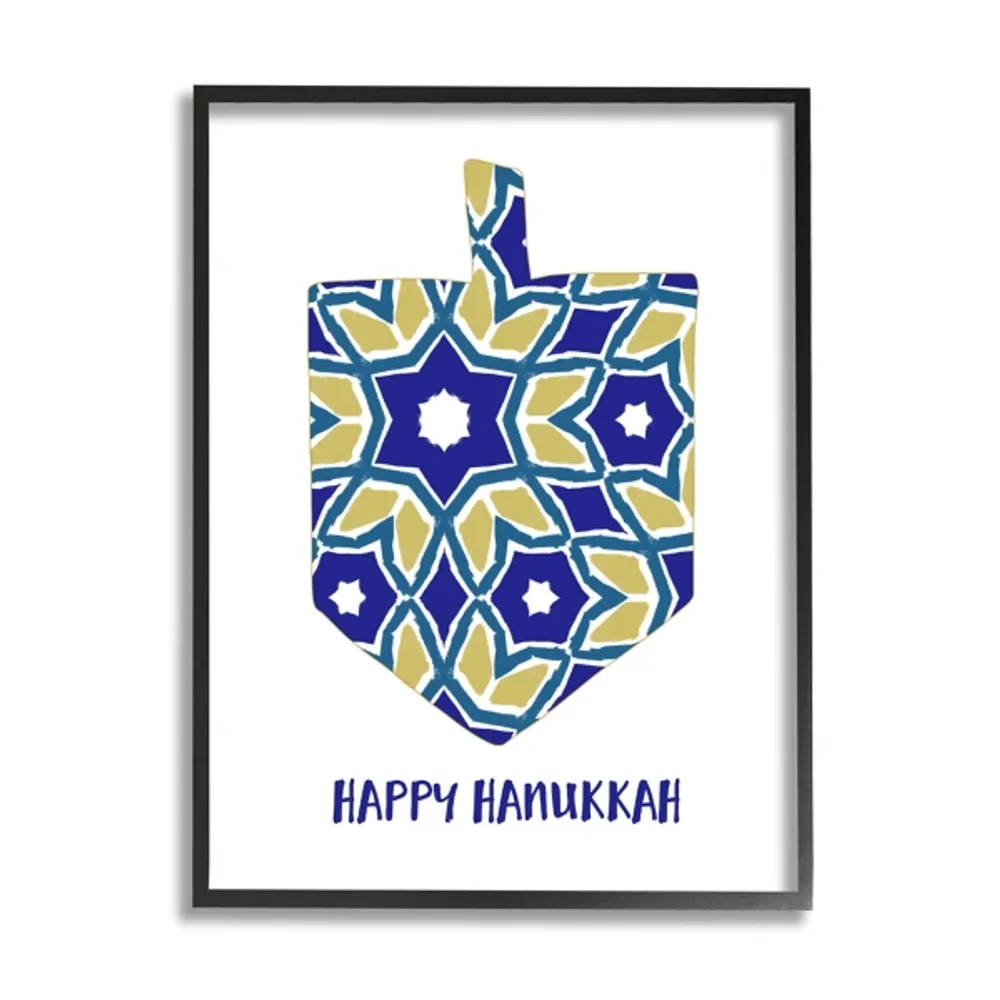 Happy Hanukkah Dreidel Wall Plaque