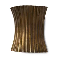 Bronze Metal Wave Wall Sconce