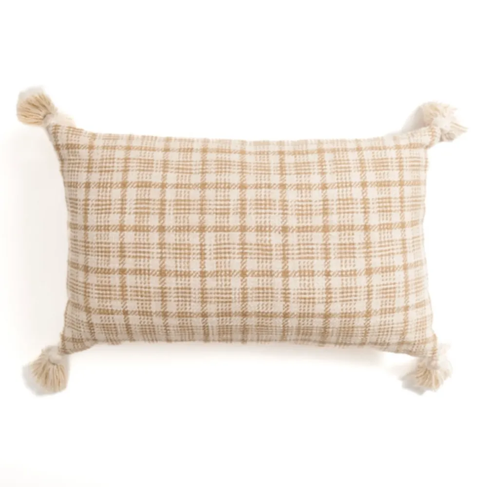 Henry Tan Plaid Lumbar Pillow