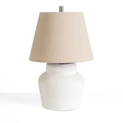 Cyra Cream Resin Table Lamp