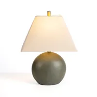 Round Charcoal Table Lamp