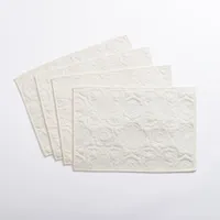 Avery Ivory Quilted Placemats, Set of 4