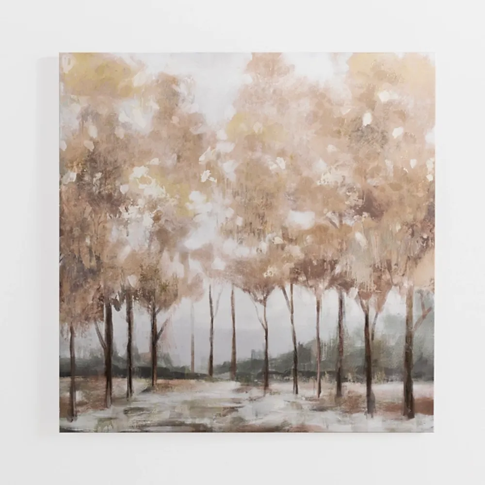 Dewy Autumn Forest Canvas Art Print