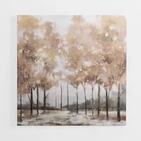 Dewy Autumn Forest Canvas Art Print