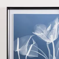 Blue Floral X-Ray Framed Art Prints, Set of 3