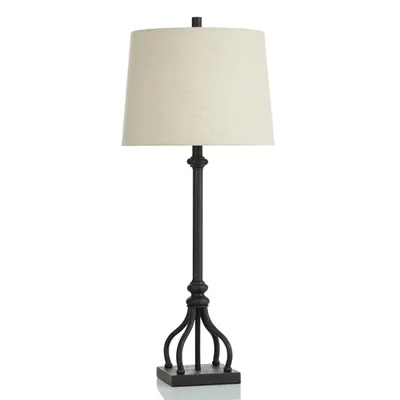 Black Industrial Candlestick Table Lamp