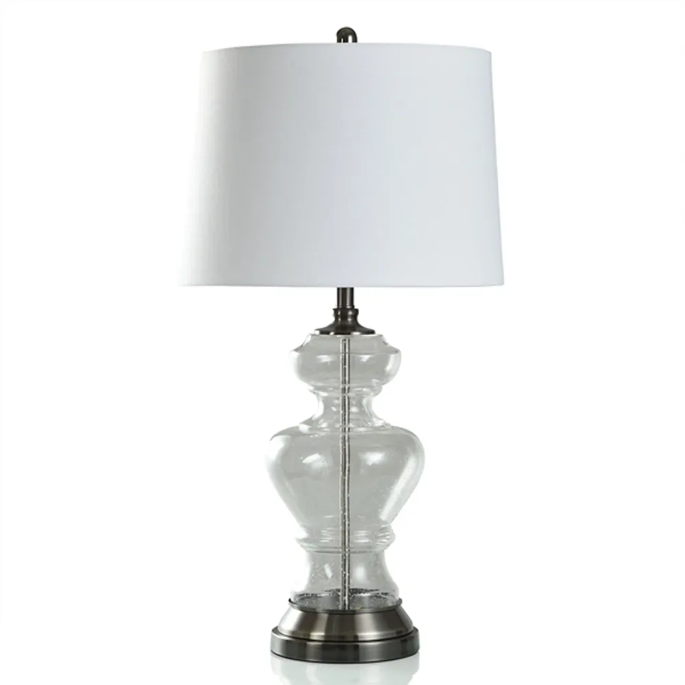 Clear Seeded Opulent Table Lamp