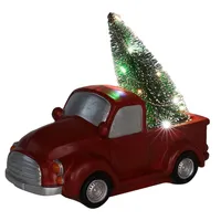 Pre-Lit Vintage Red Tree Truck Figurine