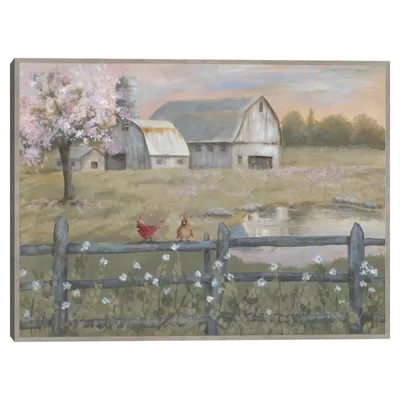 Spring Has Arrived Framed Canvas Art Print