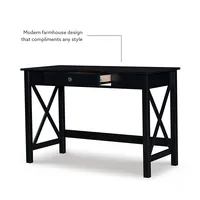 Black Wood X-Sides Desk