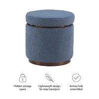 Sherpa Upholstered Storage Ottoman