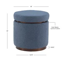 Sherpa Upholstered Storage Ottoman