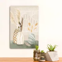 Bohemian Plant Table Canvas Art Print