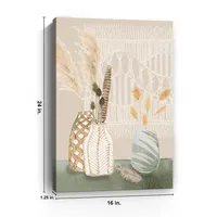 Bohemian Plant Table Canvas Art Print