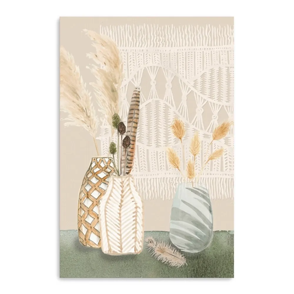 Bohemian Plant Table Canvas Art Print