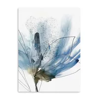 Blooming Blue Flower I Medium Canvas Art Print