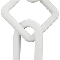 White Wood Chain Sculptures, Set of 2