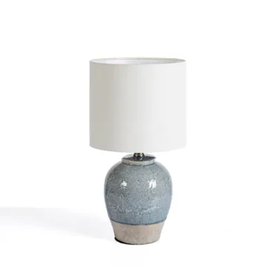 Gray and Blue Ceramic Table Lamp