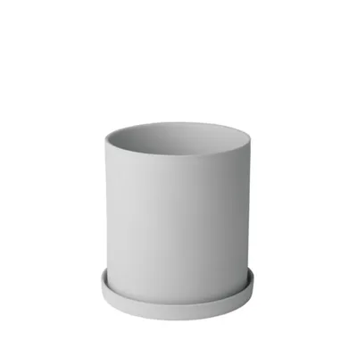 Matte Gray Simple Porcelain Planter