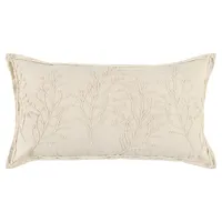 Embroidered Botanical Pillow