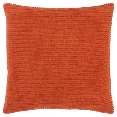 Dark Orange Subtle Striped Oversized Pillow